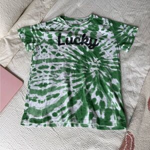 Grayson Threads Green and White Tie-Dye Kids Tee